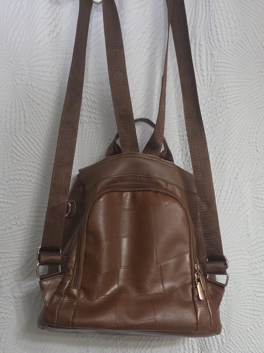 Faux Leather Anti Theft Backpack - Picture 12 of 16